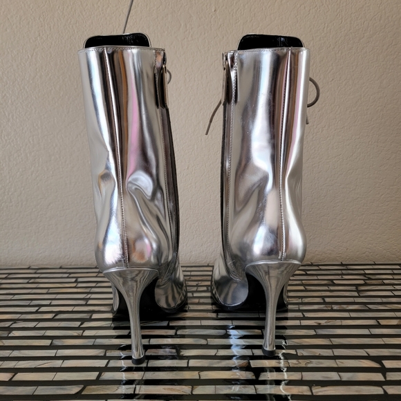 Calvin Klein 205W39NYC Windora Silver Lace Up Heel - Picture 4 of 9